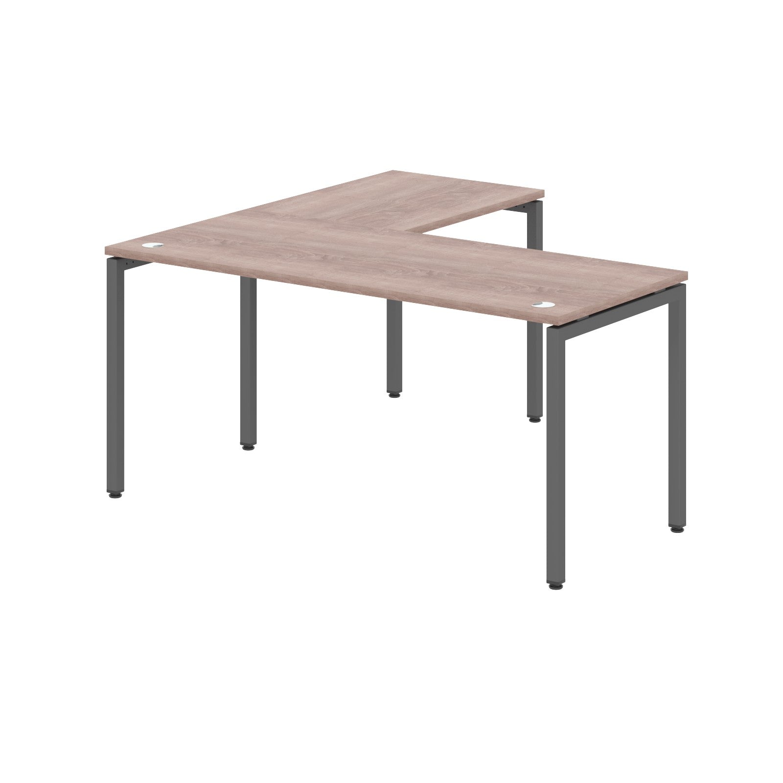 L SHAPE DESK MADE IN 25MM MFC TOP, E1 LAMINATE CHIPBOARD WITH WOODEN MODESTY PANEL 40X40MM METAL U SHAPE FRAMES by Treejar | Souqify