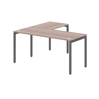 L SHAPE DESK MADE IN 25MM MFC TOP, E1 LAMINATE CHIPBOARD WITH WOODEN MODESTY PANEL 40X40MM METAL U SHAPE FRAMES by Treejar | Souqify