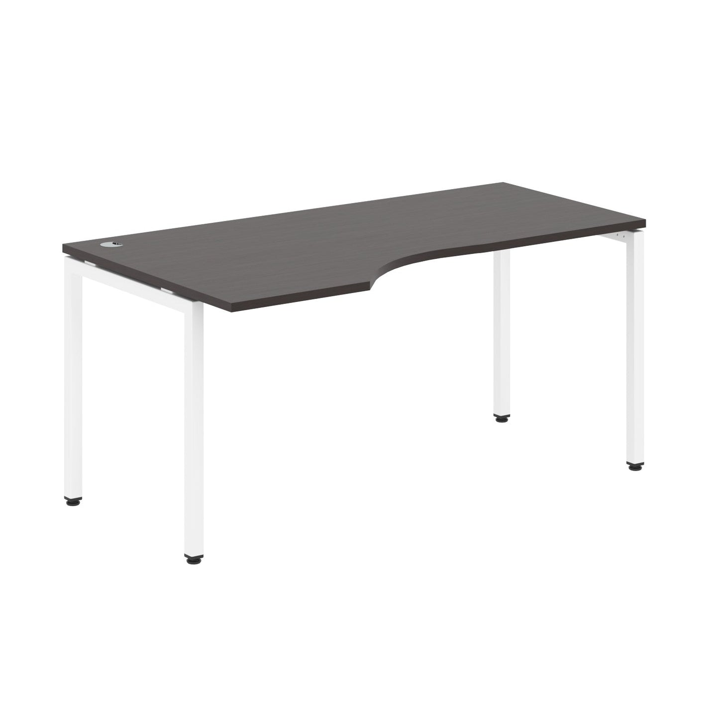 L SHAPE DESK MADE IN 25MM MFC TOP, E1 LAMINATE CHIPBOARD WITH WOODEN MODESTY PANEL 40X40MM METAL U SHAPE FRAMES by Treejar | Souqify