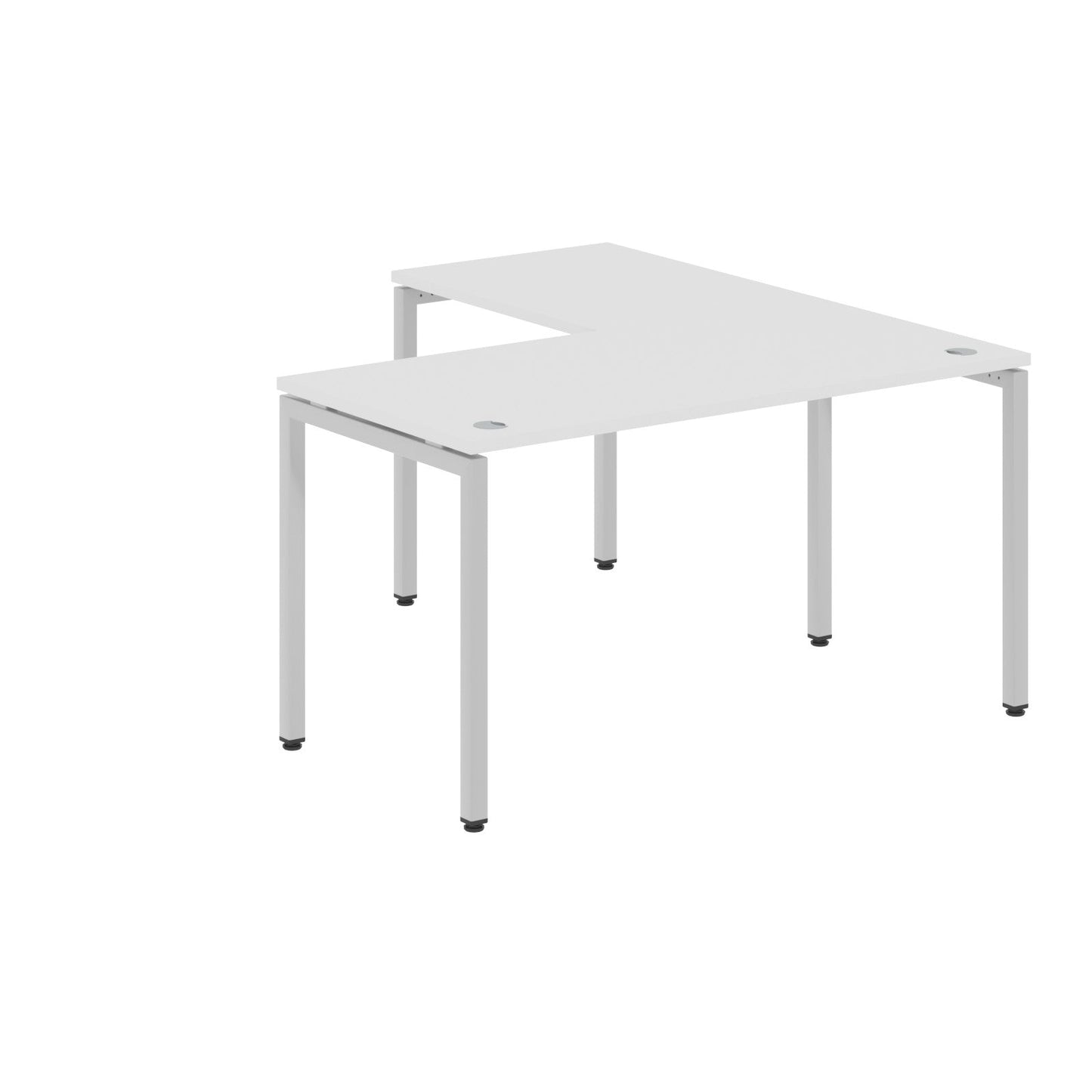 L SHAPE DESK MADE IN 25MM MFC TOP, E1 LAMINATE CHIPBOARD WITH WOODEN MODESTY PANEL 40X40MM METAL U SHAPE FRAMES by Treejar | Souqify