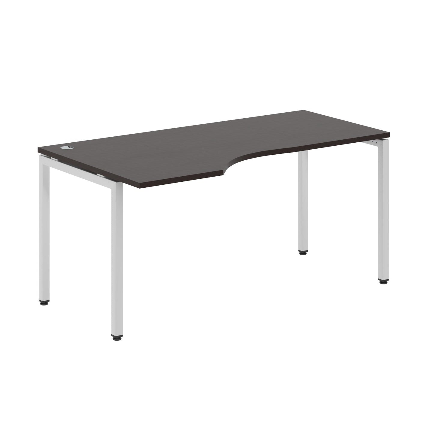 L SHAPE DESK MADE IN 25MM MFC TOP, E1 LAMINATE CHIPBOARD WITH WOODEN MODESTY PANEL 40X40MM METAL U SHAPE FRAMES by Treejar | Souqify