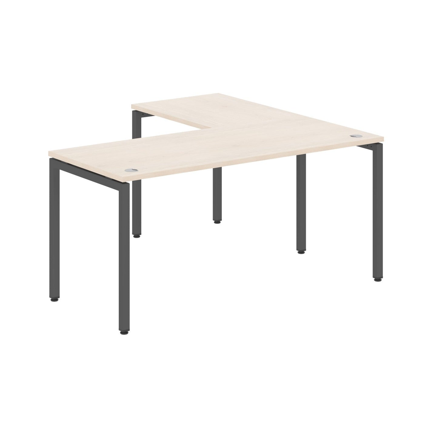L SHAPE DESK MADE IN 25MM MFC TOP, E1 LAMINATE CHIPBOARD WITH WOODEN MODESTY PANEL 40X40MM METAL U SHAPE FRAMES by Treejar | Souqify