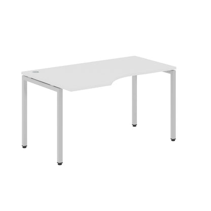 L SHAPE DESK MADE IN 25MM MFC TOP, E1 LAMINATE CHIPBOARD WITH WOODEN MODESTY PANEL 40X40MM METAL U SHAPE FRAMES by Treejar | Souqify