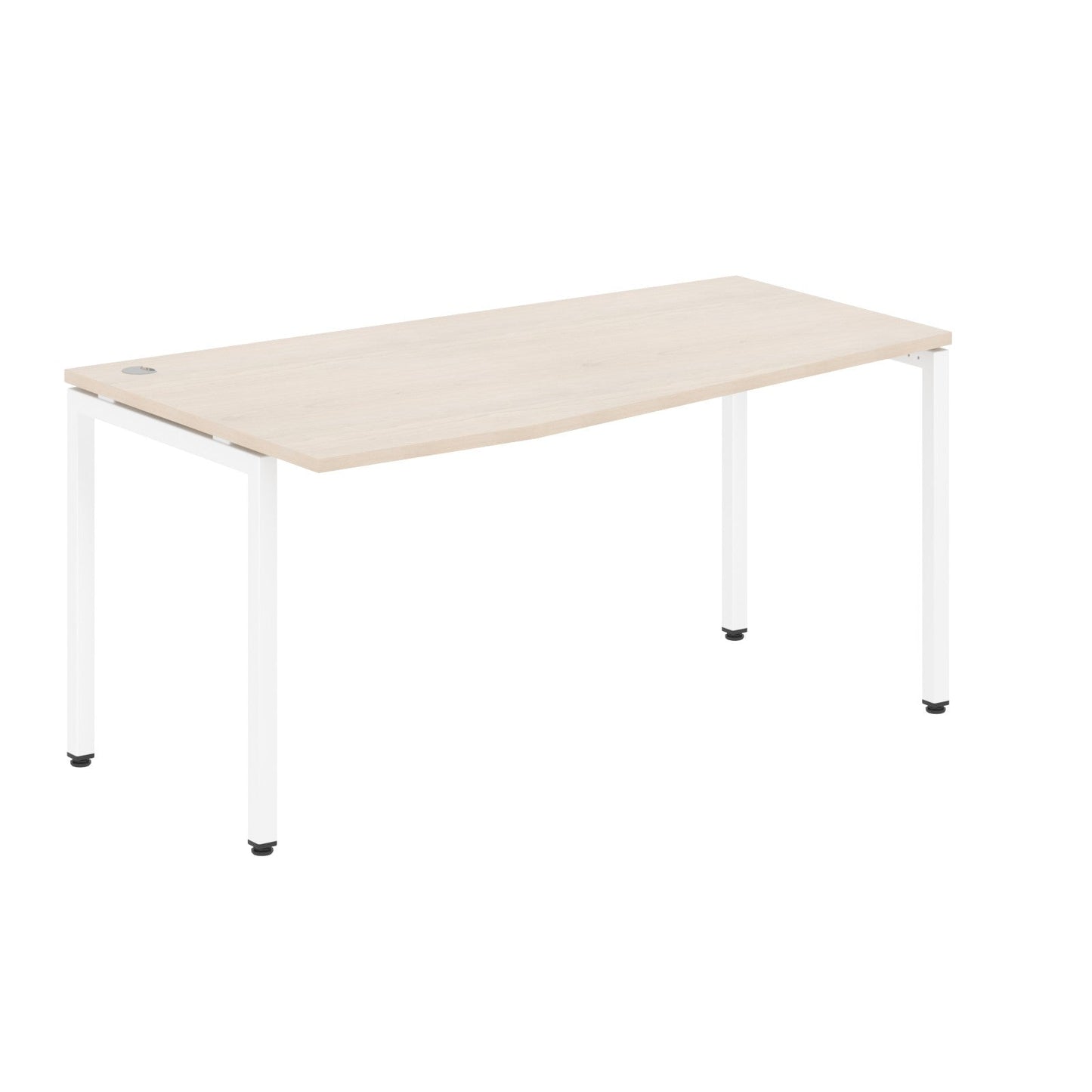 L SHAPE DESK MADE IN 25MM MFC TOP, E1 LAMINATE CHIPBOARD WITH WOODEN MODESTY PANEL 40X40MM METAL U SHAPE FRAMES by Treejar | Souqify
