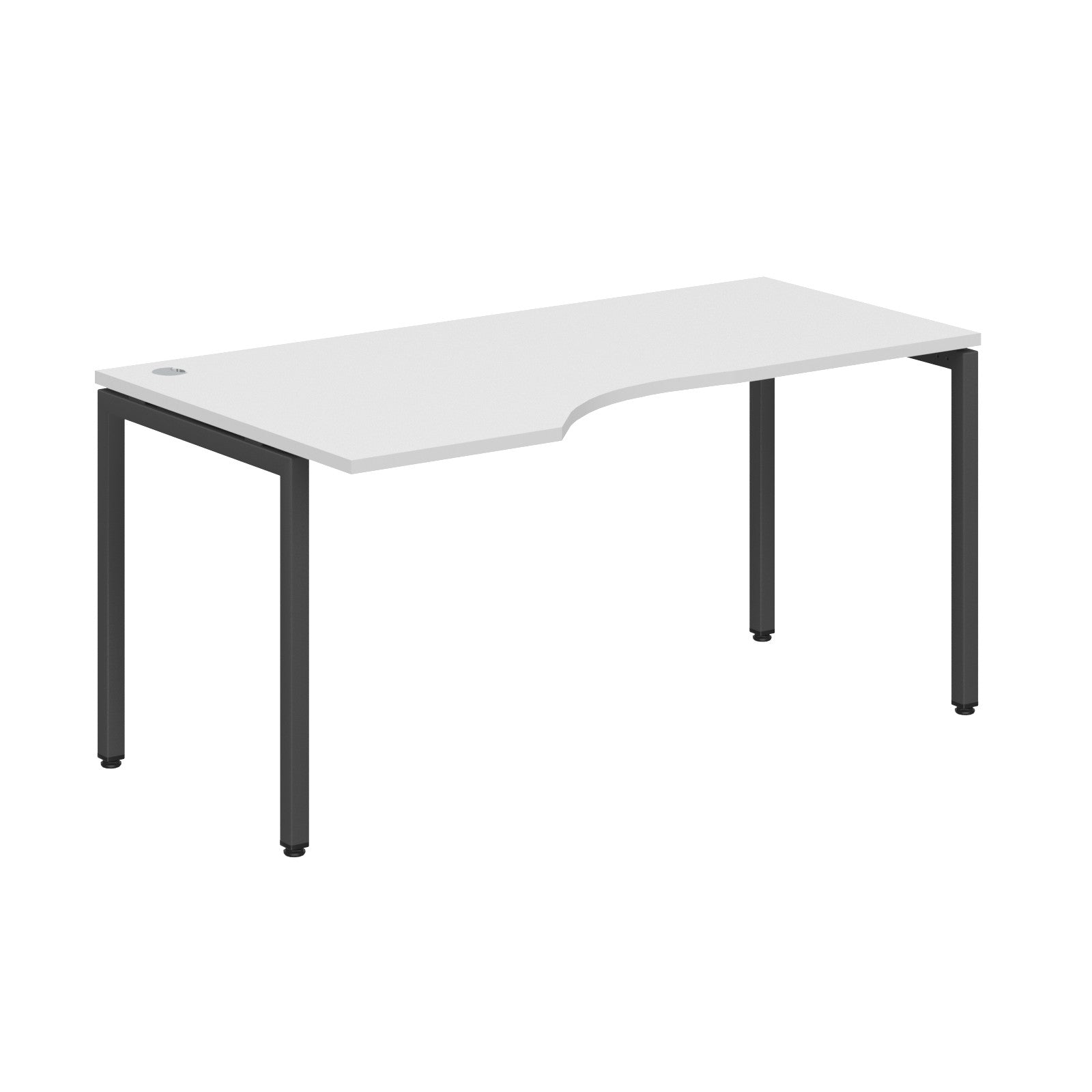 L SHAPE DESK MADE IN 25MM MFC TOP, E1 LAMINATE CHIPBOARD WITH WOODEN MODESTY PANEL 40X40MM METAL U SHAPE FRAMES by Treejar | Souqify