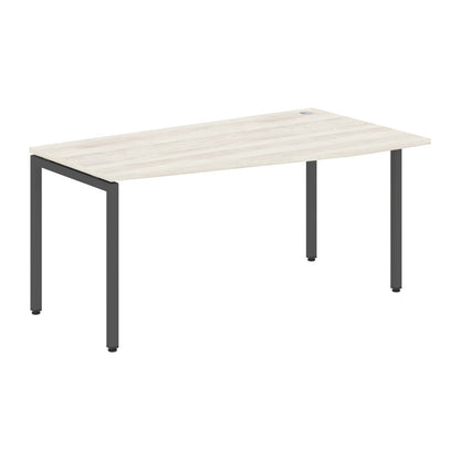 L SHAPE DESK MADE IN 25MM MFC TOP, E1 LAMINATE CHIPBOARD WITH WOODEN MODESTY PANEL 40X40MM METAL U SHAPE FRAMES by Treejar | Souqify