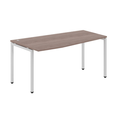 L SHAPE DESK MADE IN 25MM MFC TOP, E1 LAMINATE CHIPBOARD WITH WOODEN MODESTY PANEL 40X40MM METAL U SHAPE FRAMES by Treejar | Souqify