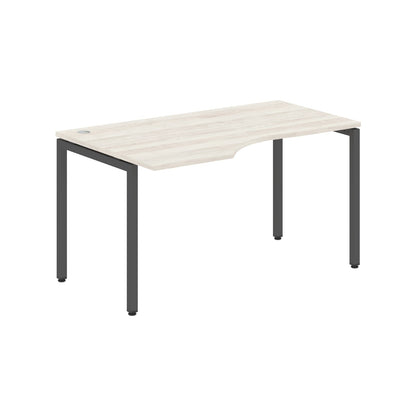 L SHAPE DESK MADE IN 25MM MFC TOP, E1 LAMINATE CHIPBOARD WITH WOODEN MODESTY PANEL 40X40MM METAL U SHAPE FRAMES by Treejar | Souqify