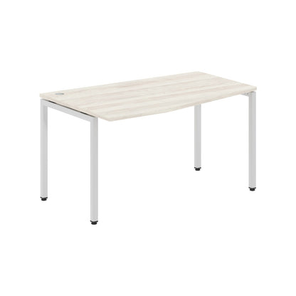 L SHAPE DESK MADE IN 25MM MFC TOP, E1 LAMINATE CHIPBOARD WITH WOODEN MODESTY PANEL 40X40MM METAL U SHAPE FRAMES by Treejar | Souqify