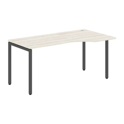 L SHAPE DESK MADE IN 25MM MFC TOP, E1 LAMINATE CHIPBOARD WITH WOODEN MODESTY PANEL 40X40MM METAL U SHAPE FRAMES by Treejar | Souqify