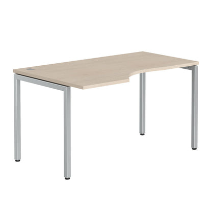 L SHAPE DESK MADE IN 25MM MFC TOP, E1 LAMINATE CHIPBOARD WITH WOODEN MODESTY PANEL 40X40MM METAL U SHAPE FRAMES by Treejar | Souqify