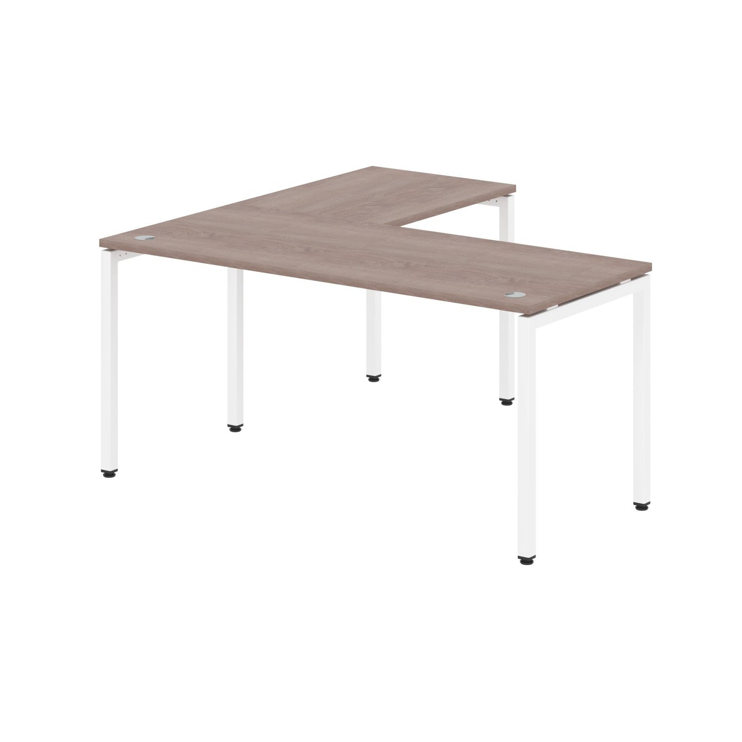 L SHAPE DESK MADE IN 25MM MFC TOP, E1 LAMINATE CHIPBOARD WITH WOODEN MODESTY PANEL 40X40MM METAL U SHAPE FRAMES by Treejar | Souqify