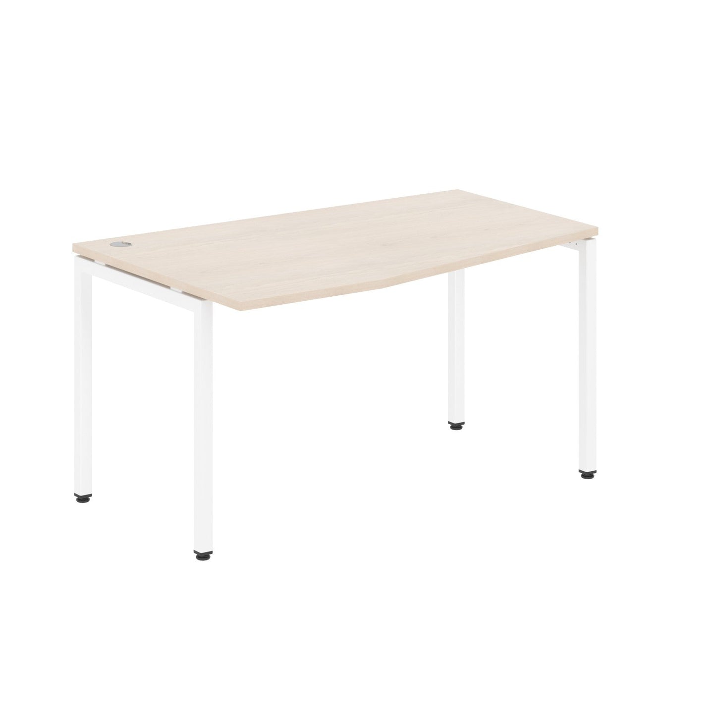 L SHAPE DESK MADE IN 25MM MFC TOP, E1 LAMINATE CHIPBOARD WITH WOODEN MODESTY PANEL 40X40MM METAL U SHAPE FRAMES by Treejar | Souqify
