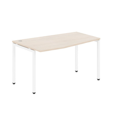 L SHAPE DESK MADE IN 25MM MFC TOP, E1 LAMINATE CHIPBOARD WITH WOODEN MODESTY PANEL 40X40MM METAL U SHAPE FRAMES by Treejar | Souqify