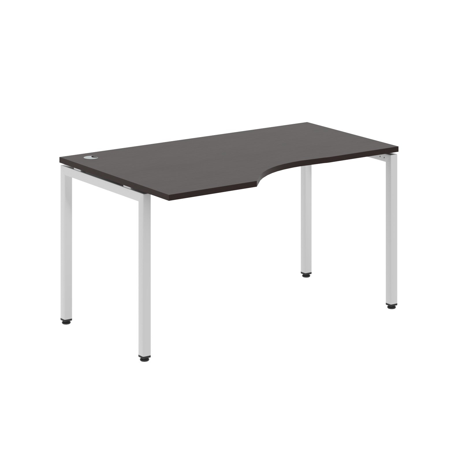L SHAPE DESK MADE IN 25MM MFC TOP, E1 LAMINATE CHIPBOARD WITH WOODEN MODESTY PANEL 40X40MM METAL U SHAPE FRAMES by Treejar | Souqify