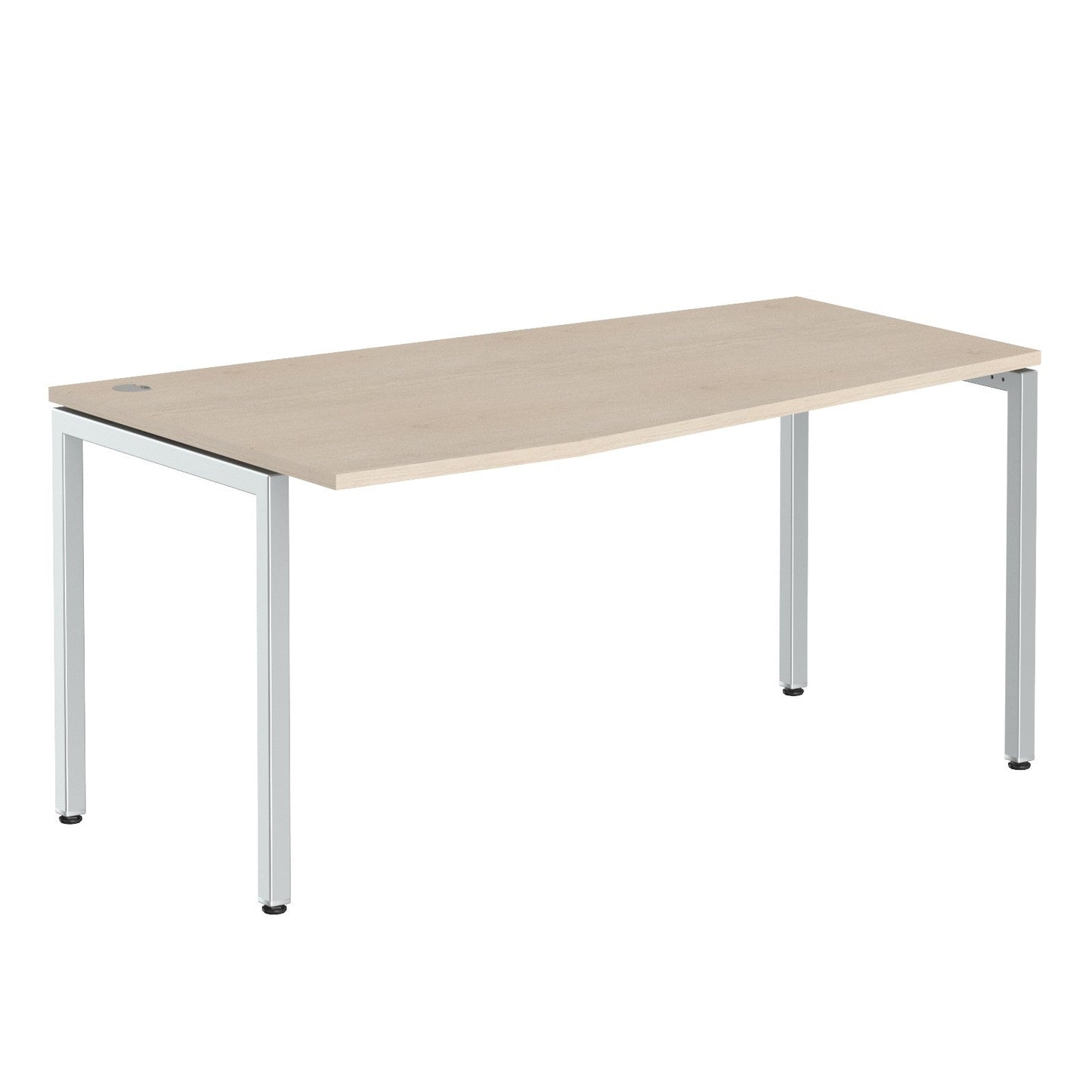 L SHAPE DESK MADE IN 25MM MFC TOP, E1 LAMINATE CHIPBOARD WITH WOODEN MODESTY PANEL 40X40MM METAL U SHAPE FRAMES by Treejar | Souqify