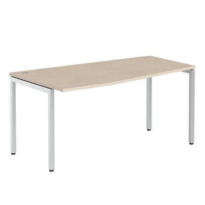 L SHAPE DESK MADE IN 25MM MFC TOP, E1 LAMINATE CHIPBOARD WITH WOODEN MODESTY PANEL 40X40MM METAL U SHAPE FRAMES by Treejar | Souqify