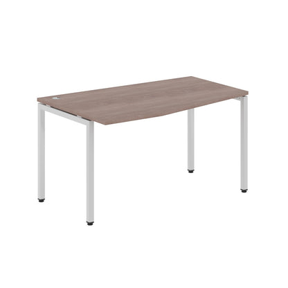 L SHAPE DESK MADE IN 25MM MFC TOP, E1 LAMINATE CHIPBOARD WITH WOODEN MODESTY PANEL 40X40MM METAL U SHAPE FRAMES by Treejar | Souqify
