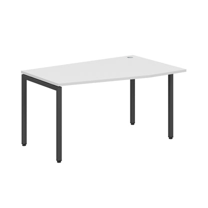 L SHAPE DESK MADE IN 25MM MFC TOP, E1 LAMINATE CHIPBOARD WITH WOODEN MODESTY PANEL 40X40MM METAL U SHAPE FRAMES by Treejar | Souqify