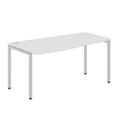 L SHAPE DESK MADE IN 25MM MFC TOP, E1 LAMINATE CHIPBOARD WITH WOODEN MODESTY PANEL 40X40MM METAL U SHAPE FRAMES by Treejar | Souqify