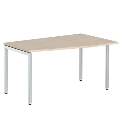 L SHAPE DESK MADE IN 25MM MFC TOP, E1 LAMINATE CHIPBOARD WITH WOODEN MODESTY PANEL 40X40MM METAL U SHAPE FRAMES by Treejar | Souqify