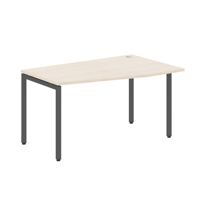 L SHAPE DESK MADE IN 25MM MFC TOP, E1 LAMINATE CHIPBOARD WITH WOODEN MODESTY PANEL 40X40MM METAL U SHAPE FRAMES by Treejar | Souqify