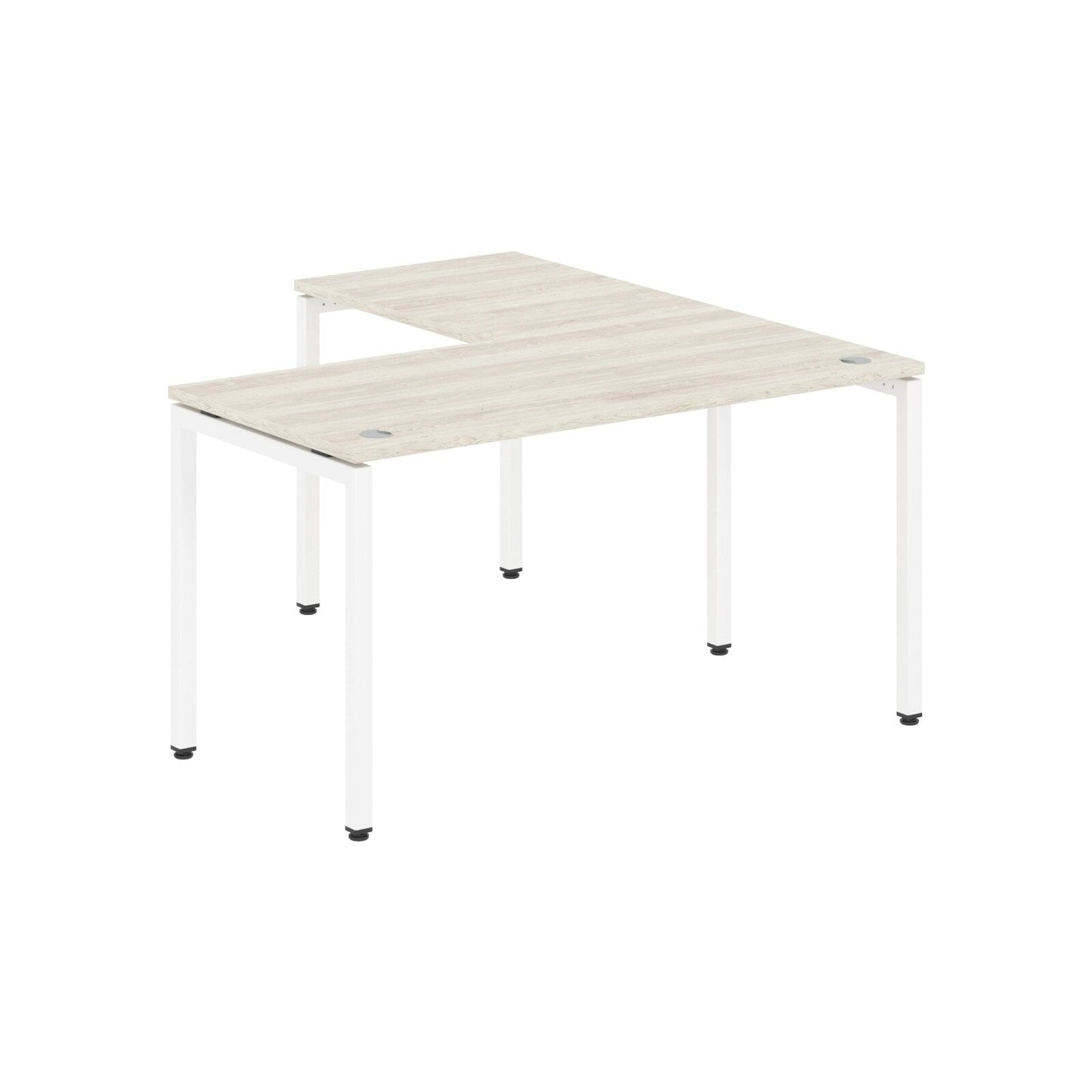 L SHAPE DESK MADE IN 25MM MFC TOP, E1 LAMINATE CHIPBOARD WITH WOODEN MODESTY PANEL 40X40MM METAL U SHAPE FRAMES by Treejar | Souqify