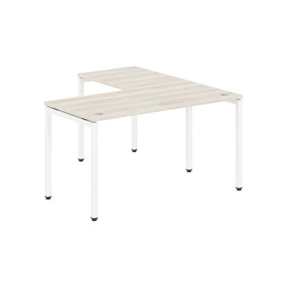 L SHAPE DESK MADE IN 25MM MFC TOP, E1 LAMINATE CHIPBOARD WITH WOODEN MODESTY PANEL 40X40MM METAL U SHAPE FRAMES by Treejar | Souqify