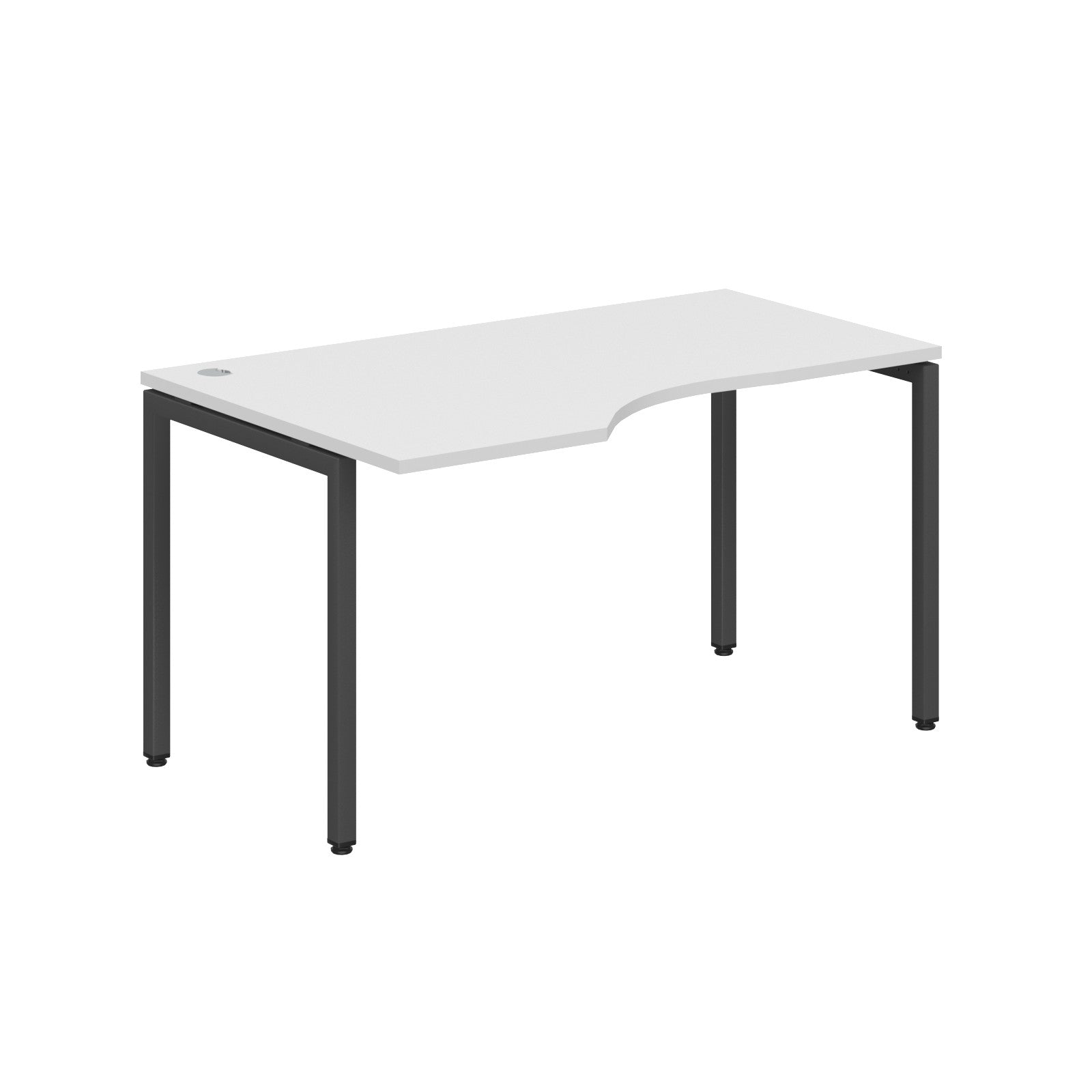 L SHAPE DESK MADE IN 25MM MFC TOP, E1 LAMINATE CHIPBOARD WITH WOODEN MODESTY PANEL 40X40MM METAL U SHAPE FRAMES by Treejar | Souqify