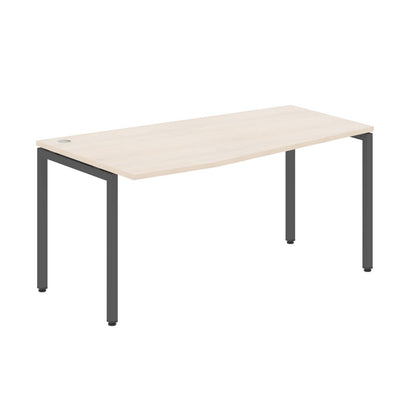 L SHAPE DESK MADE IN 25MM MFC TOP, E1 LAMINATE CHIPBOARD WITH WOODEN MODESTY PANEL 40X40MM METAL U SHAPE FRAMES by Treejar | Souqify