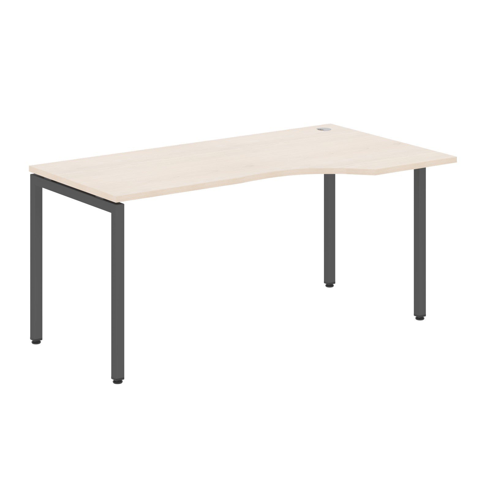 L SHAPE DESK MADE IN 25MM MFC TOP, E1 LAMINATE CHIPBOARD WITH WOODEN MODESTY PANEL 40X40MM METAL U SHAPE FRAMES by Treejar | Souqify