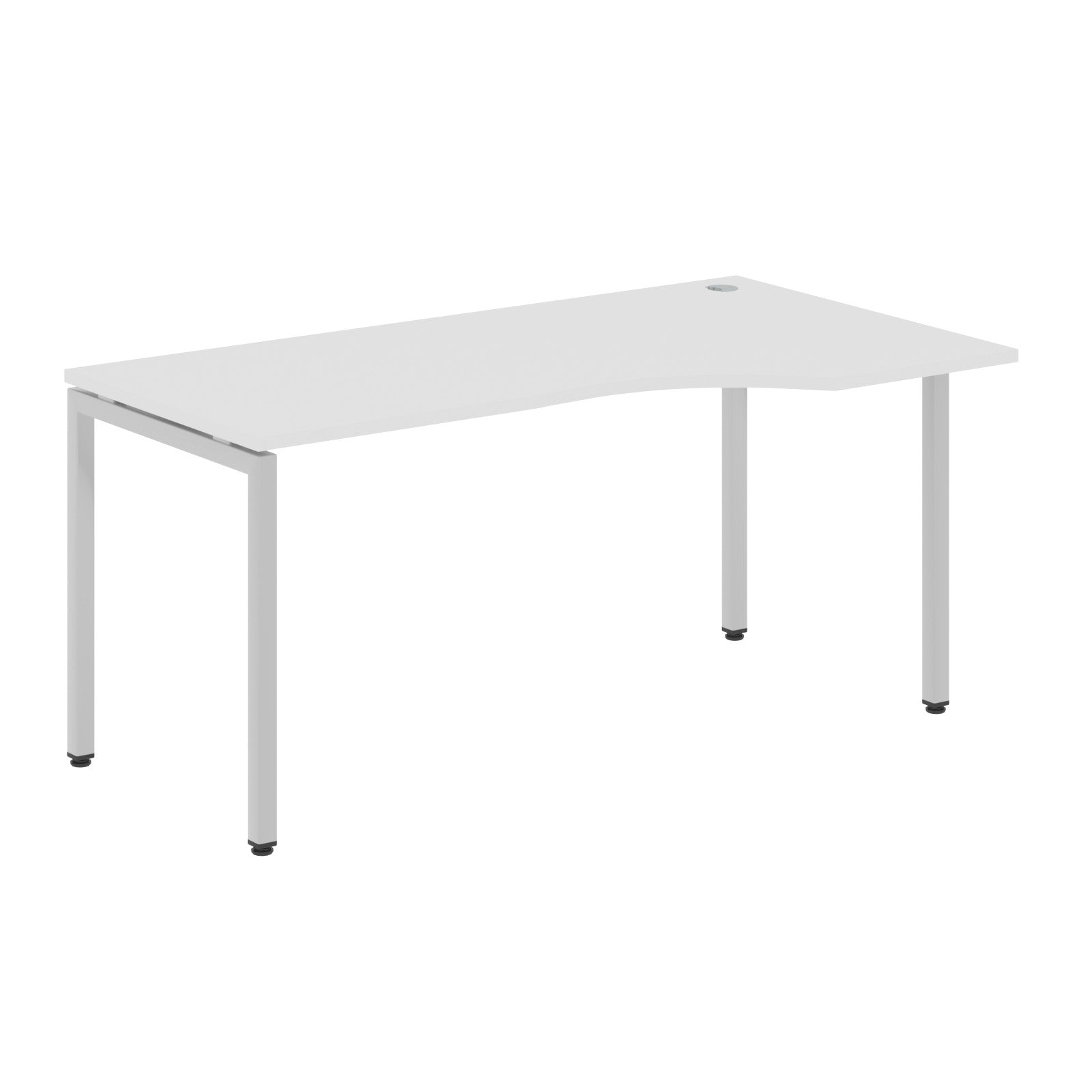 L SHAPE DESK MADE IN 25MM MFC TOP, E1 LAMINATE CHIPBOARD WITH WOODEN MODESTY PANEL 40X40MM METAL U SHAPE FRAMES by Treejar | Souqify