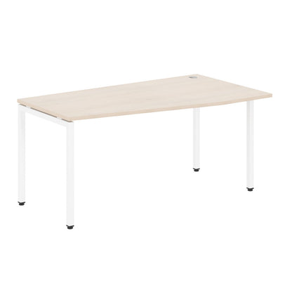 L SHAPE DESK MADE IN 25MM MFC TOP, E1 LAMINATE CHIPBOARD WITH WOODEN MODESTY PANEL 40X40MM METAL U SHAPE FRAMES by Treejar | Souqify