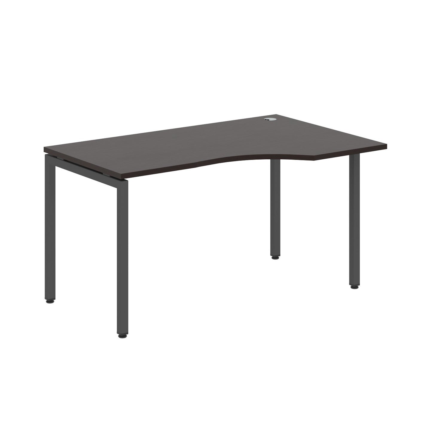 L SHAPE DESK MADE IN 25MM MFC TOP, E1 LAMINATE CHIPBOARD WITH WOODEN MODESTY PANEL 40X40MM METAL U SHAPE FRAMES by Treejar | Souqify