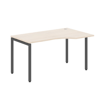 L SHAPE DESK MADE IN 25MM MFC TOP, E1 LAMINATE CHIPBOARD WITH WOODEN MODESTY PANEL 40X40MM METAL U SHAPE FRAMES by Treejar | Souqify