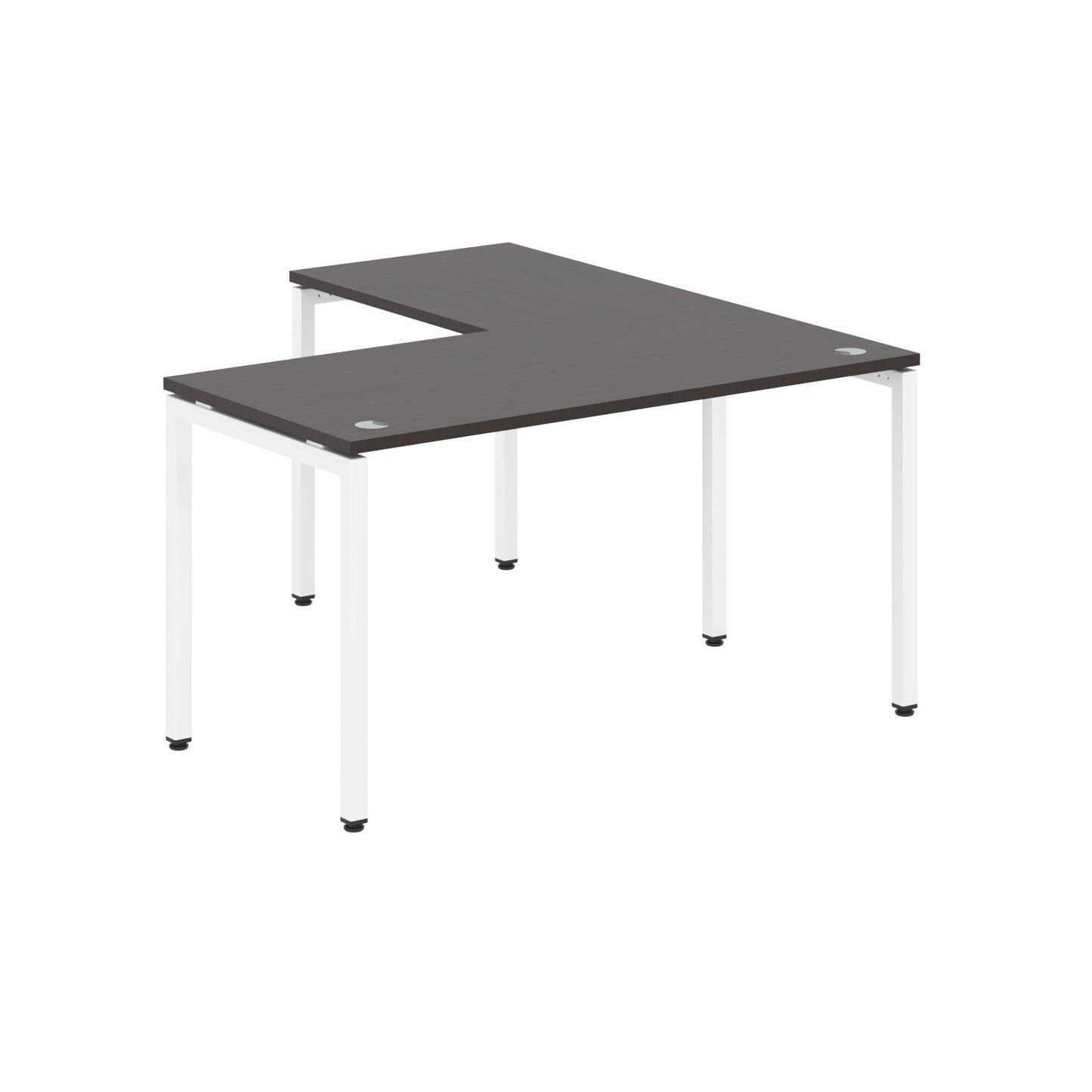 L SHAPE DESK MADE IN 25MM MFC TOP, E1 LAMINATE CHIPBOARD WITH WOODEN MODESTY PANEL 40X40MM METAL U SHAPE FRAMES by Treejar | Souqify