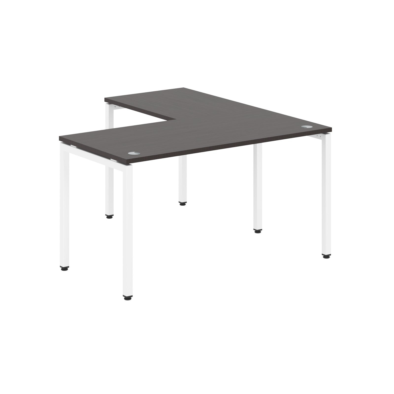 L SHAPE DESK MADE IN 25MM MFC TOP, E1 LAMINATE CHIPBOARD WITH WOODEN MODESTY PANEL 40X40MM METAL U SHAPE FRAMES by Treejar | Souqify