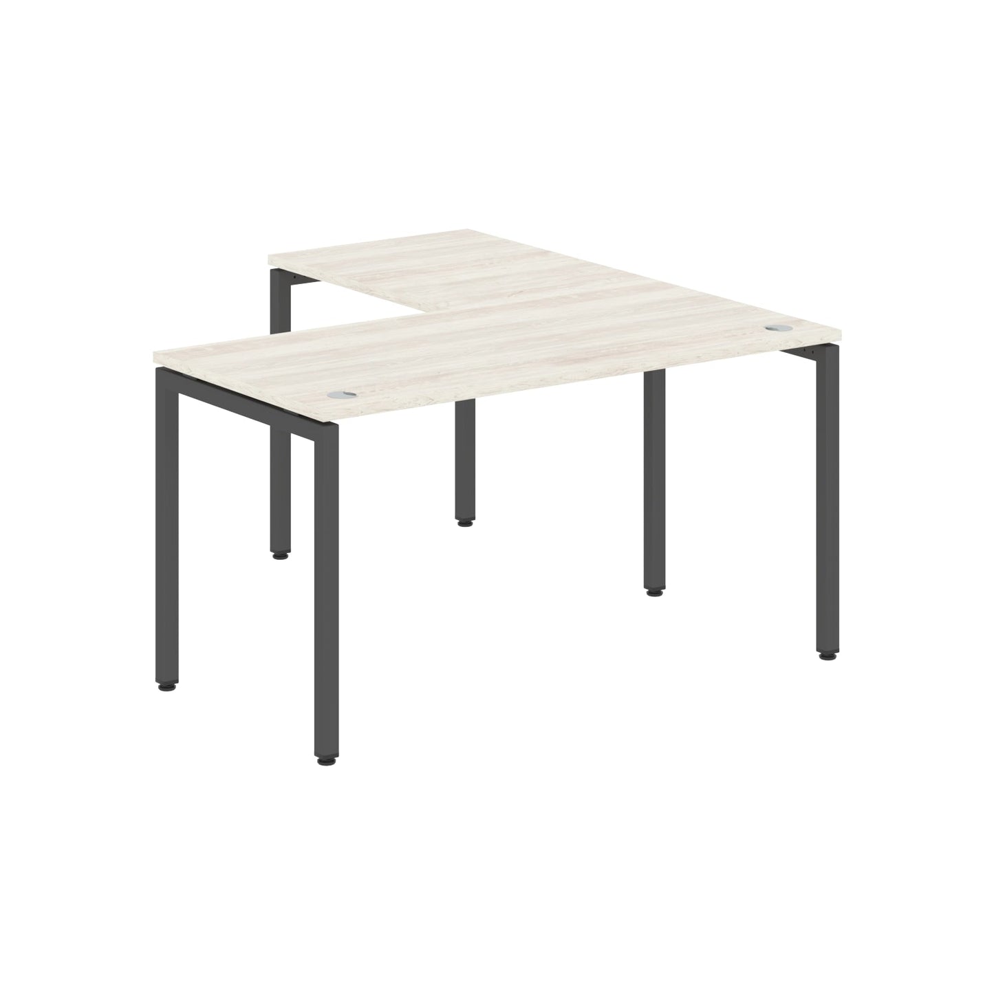 L SHAPE DESK MADE IN 25MM MFC TOP, E1 LAMINATE CHIPBOARD WITH WOODEN MODESTY PANEL 40X40MM METAL U SHAPE FRAMES by Treejar | Souqify