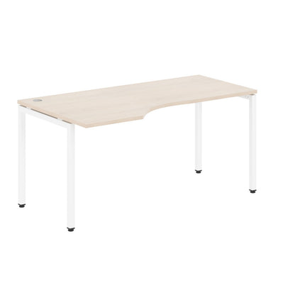 L SHAPE DESK MADE IN 25MM MFC TOP, E1 LAMINATE CHIPBOARD WITH WOODEN MODESTY PANEL 40X40MM METAL U SHAPE FRAMES by Treejar | Souqify
