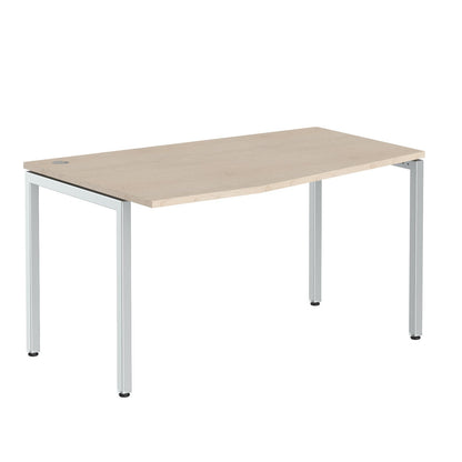 L SHAPE DESK MADE IN 25MM MFC TOP, E1 LAMINATE CHIPBOARD WITH WOODEN MODESTY PANEL 40X40MM METAL U SHAPE FRAMES by Treejar | Souqify