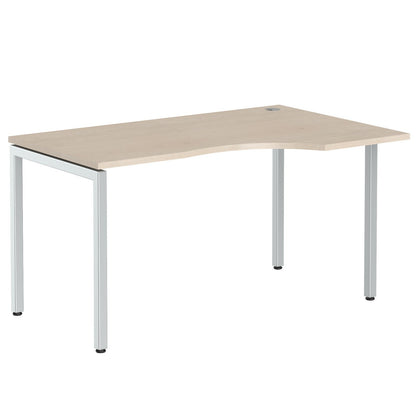 L SHAPE DESK MADE IN 25MM MFC TOP, E1 LAMINATE CHIPBOARD WITH WOODEN MODESTY PANEL 40X40MM METAL U SHAPE FRAMES by Treejar | Souqify