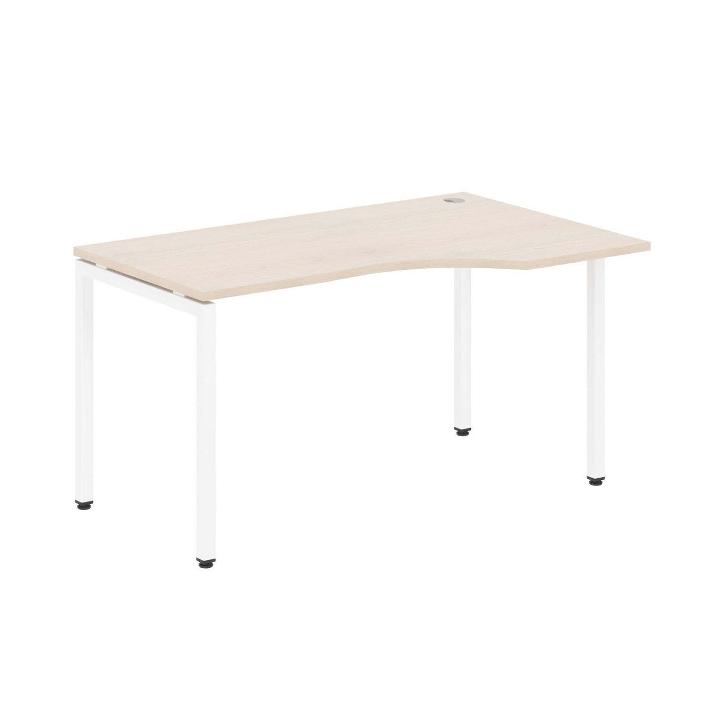 L SHAPE DESK MADE IN 25MM MFC TOP, E1 LAMINATE CHIPBOARD WITH WOODEN MODESTY PANEL 40X40MM METAL U SHAPE FRAMES by Treejar | Souqify