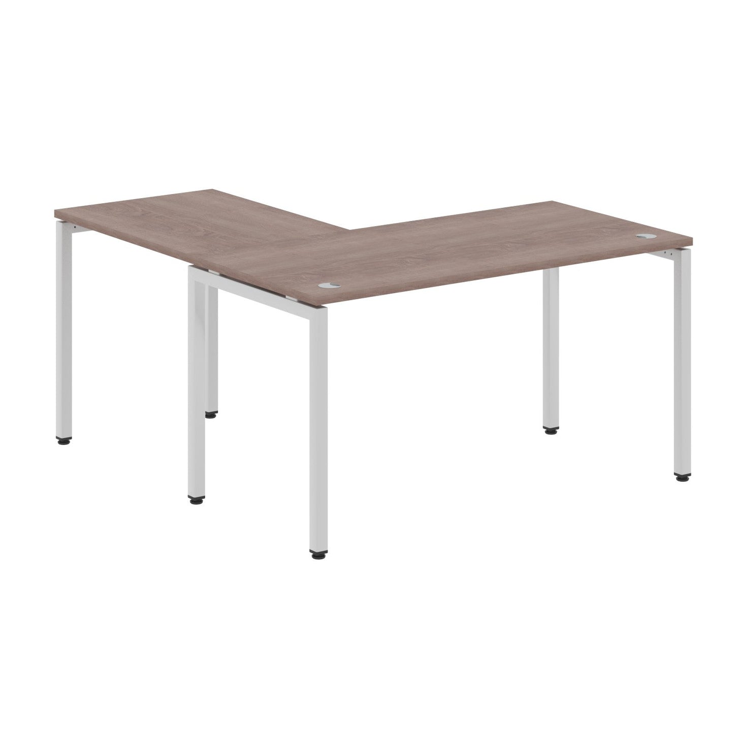 L SHAPE DESK MADE IN 25MM MFC TOP, E1 LAMINATE CHIPBOARD WITH WOODEN MODESTY PANEL 40X40MM METAL U SHAPE FRAMES by Treejar | Souqify