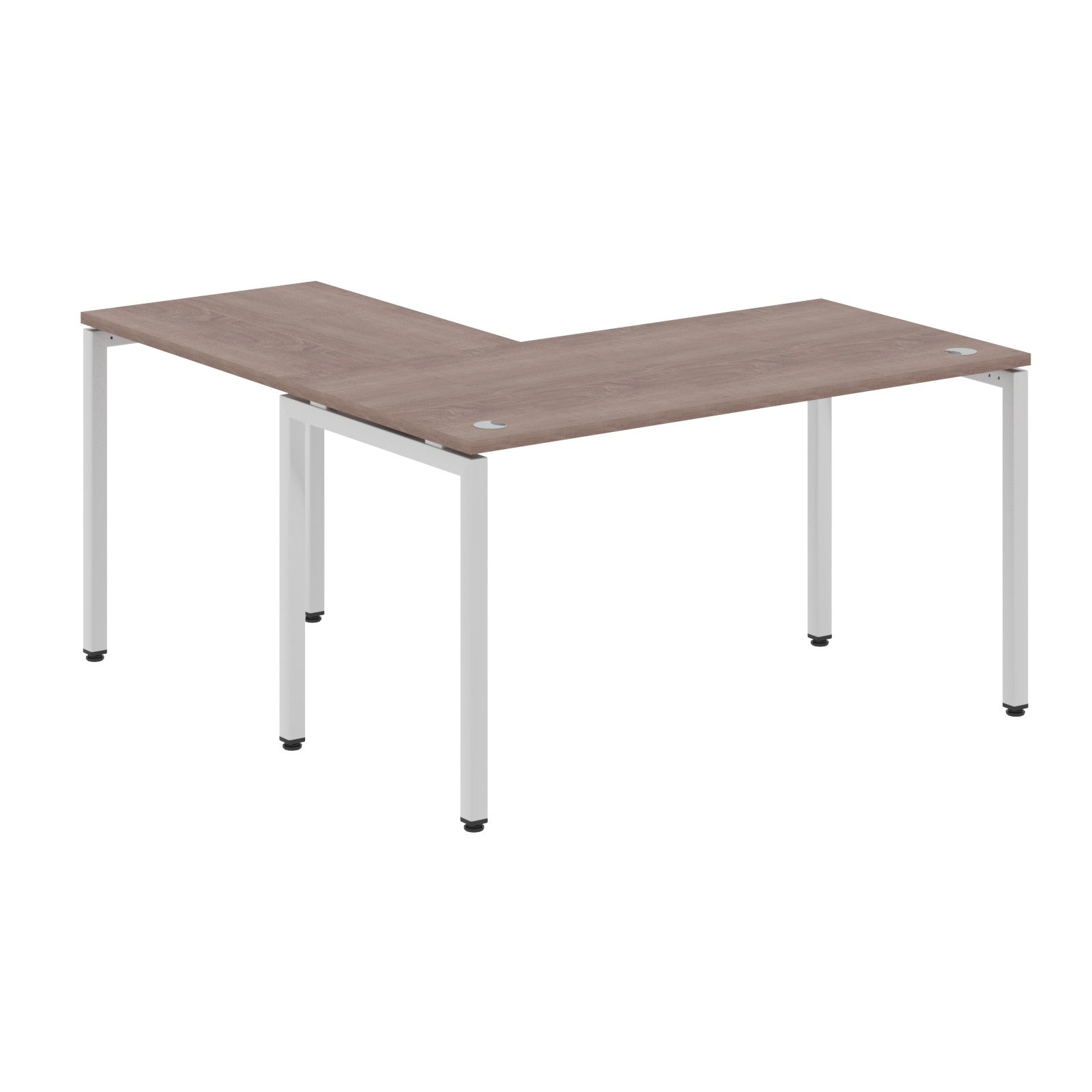 L SHAPE DESK MADE IN 25MM MFC TOP, E1 LAMINATE CHIPBOARD WITH WOODEN MODESTY PANEL 40X40MM METAL U SHAPE FRAMES by Treejar | Souqify
