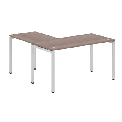 L SHAPE DESK MADE IN 25MM MFC TOP, E1 LAMINATE CHIPBOARD WITH WOODEN MODESTY PANEL 40X40MM METAL U SHAPE FRAMES by Treejar | Souqify
