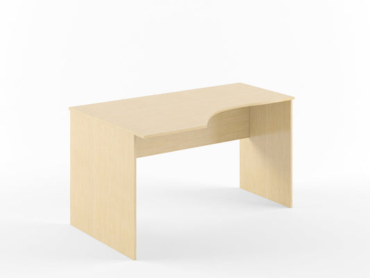 L SHAPE DESK MADE IN E1 LAMINATE CHIPBOARD WITH MODESTY PANEL AND LEGS by Treejar | Souqify