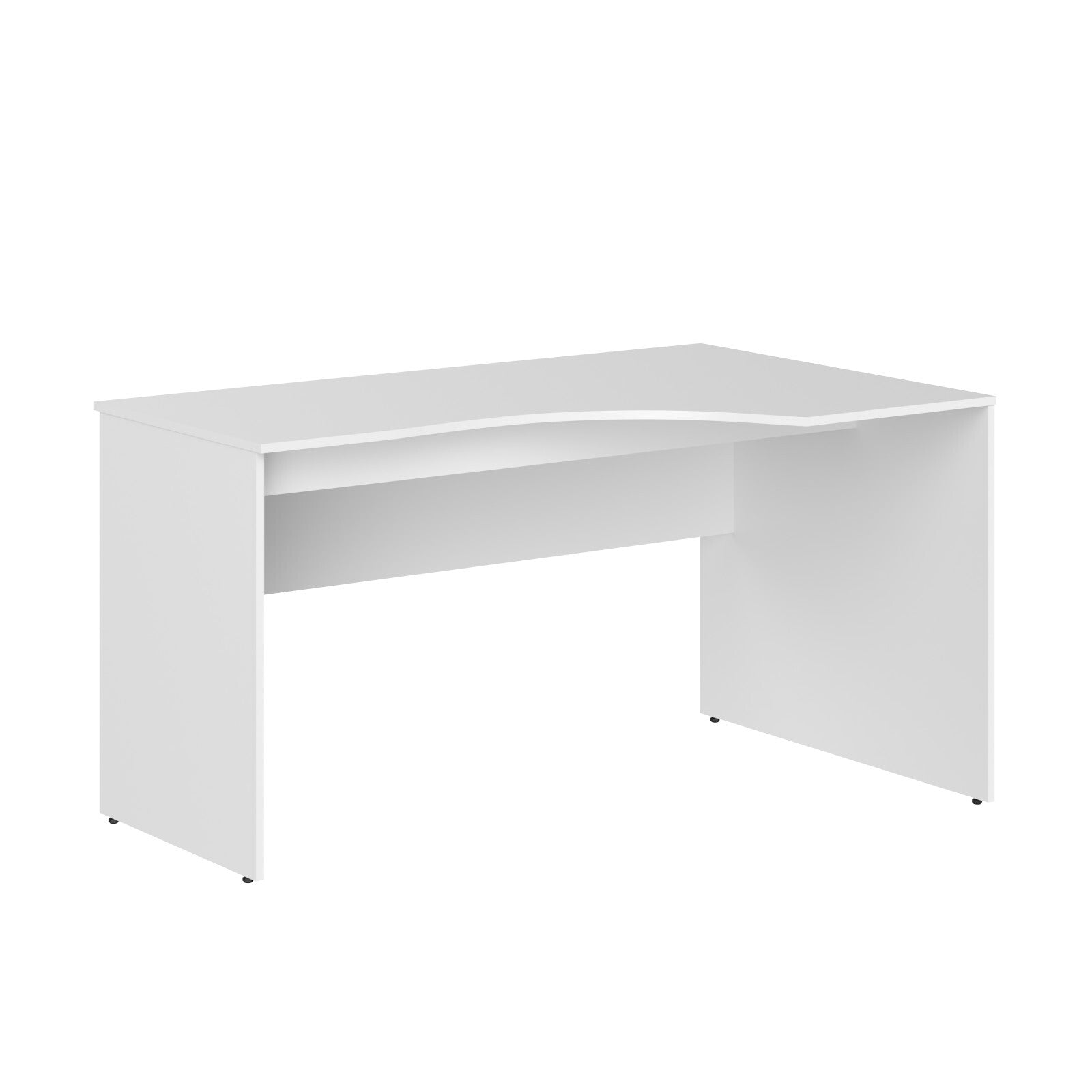L SHAPE DESK MADE IN E1 LAMINATE CHIPBOARD WITH MODESTY PANEL AND LEGS by Treejar | Souqify