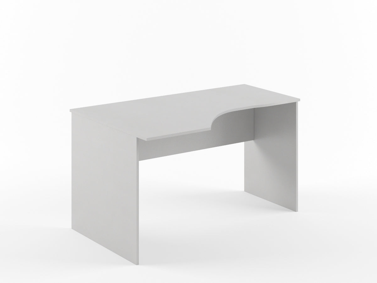L SHAPE DESK MADE IN E1 LAMINATE CHIPBOARD WITH MODESTY PANEL AND LEGS by Treejar | Souqify