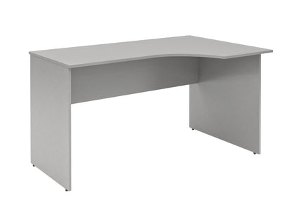 L SHAPE DESK MADE IN E1 LAMINATE CHIPBOARD WITH MODESTY PANEL AND LEGS by Treejar | Souqify