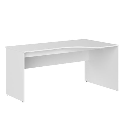 L SHAPE DESK MADE IN E1 LAMINATE CHIPBOARD WITH MODESTY PANEL AND LEGS by Treejar | Souqify